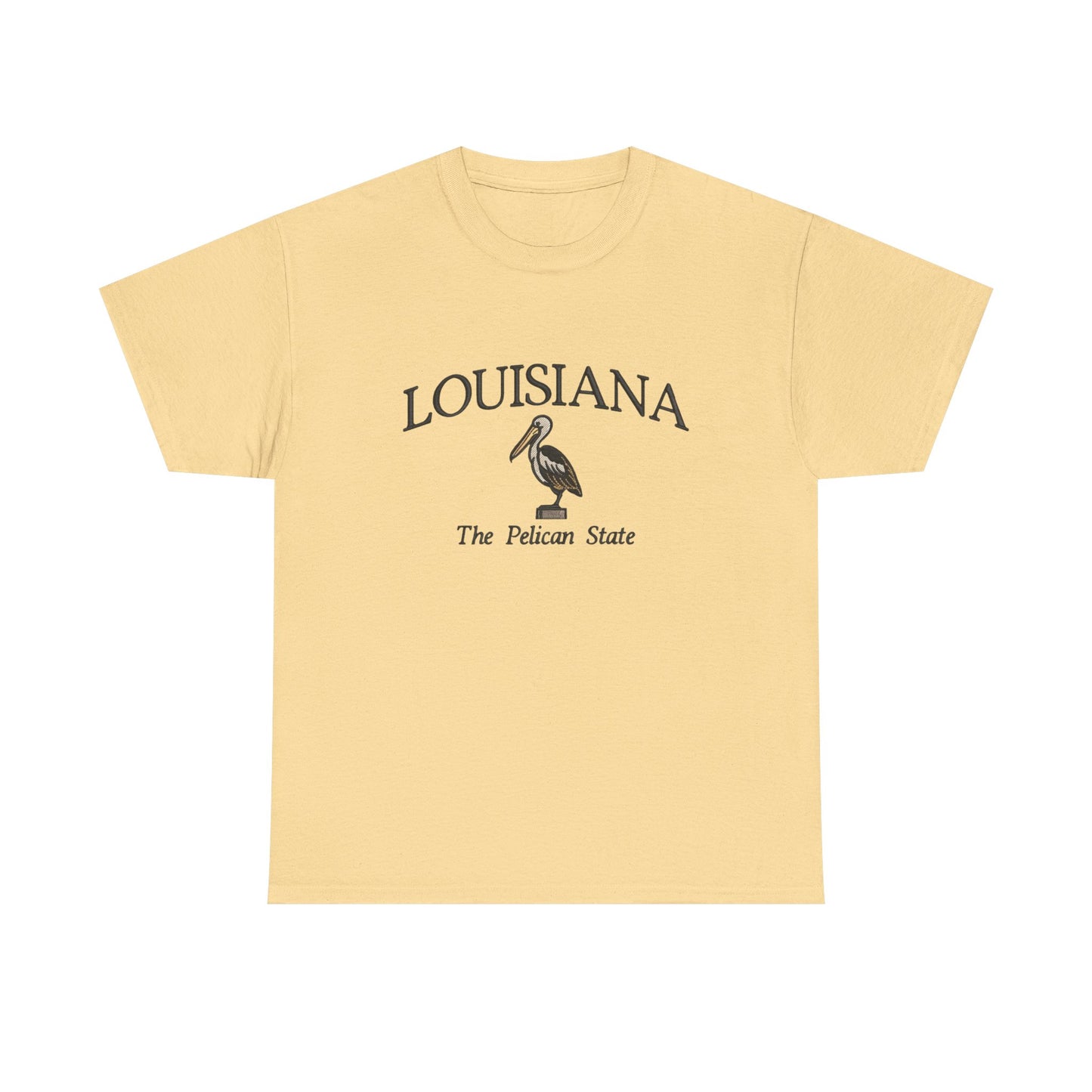 Louisiana The Pelican State Graphic T Shirt NEW Unisex Heavy Cotton Tee