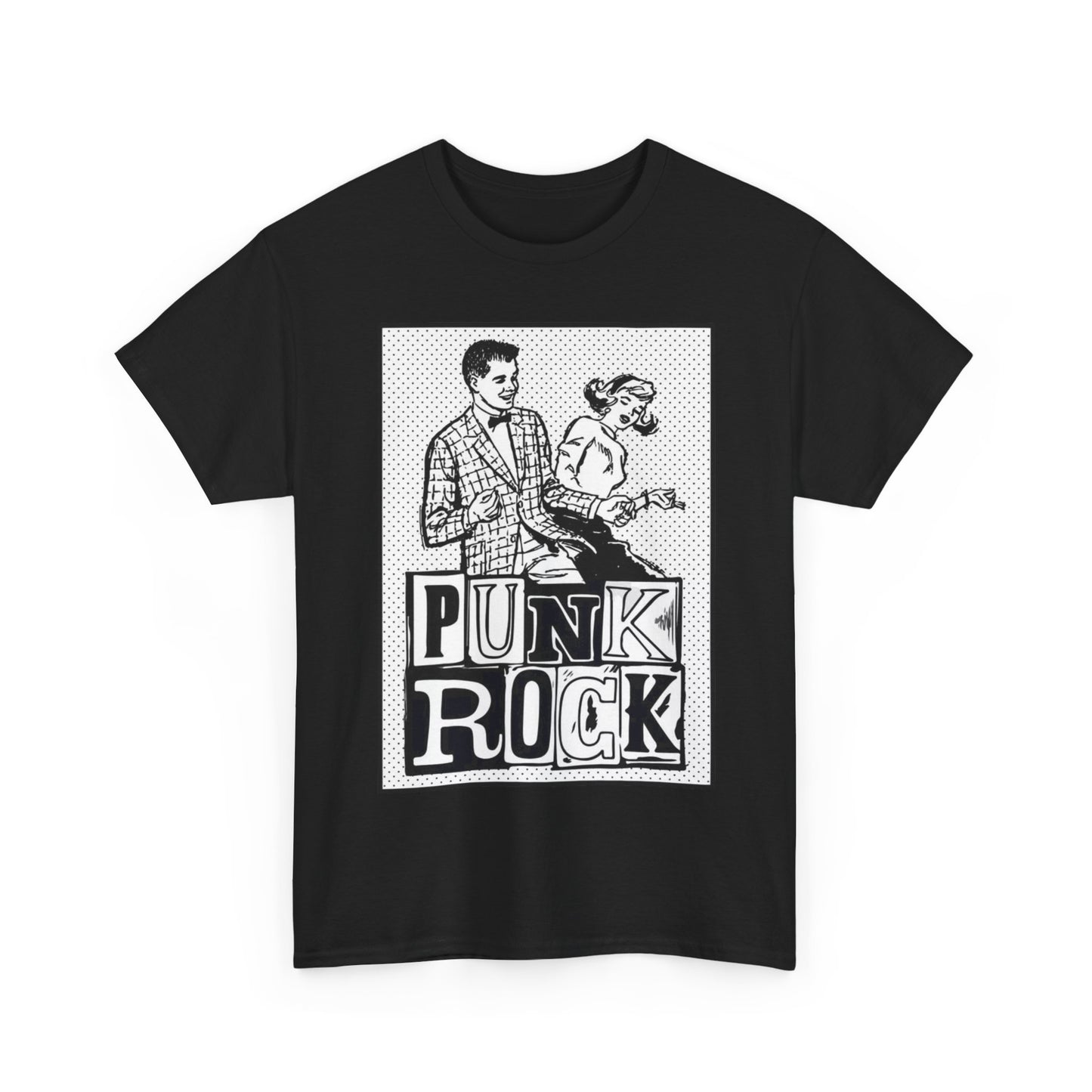 Punk rock T-shirt vintage graphic art funny 50s Unisex Heavy Cotton Tee