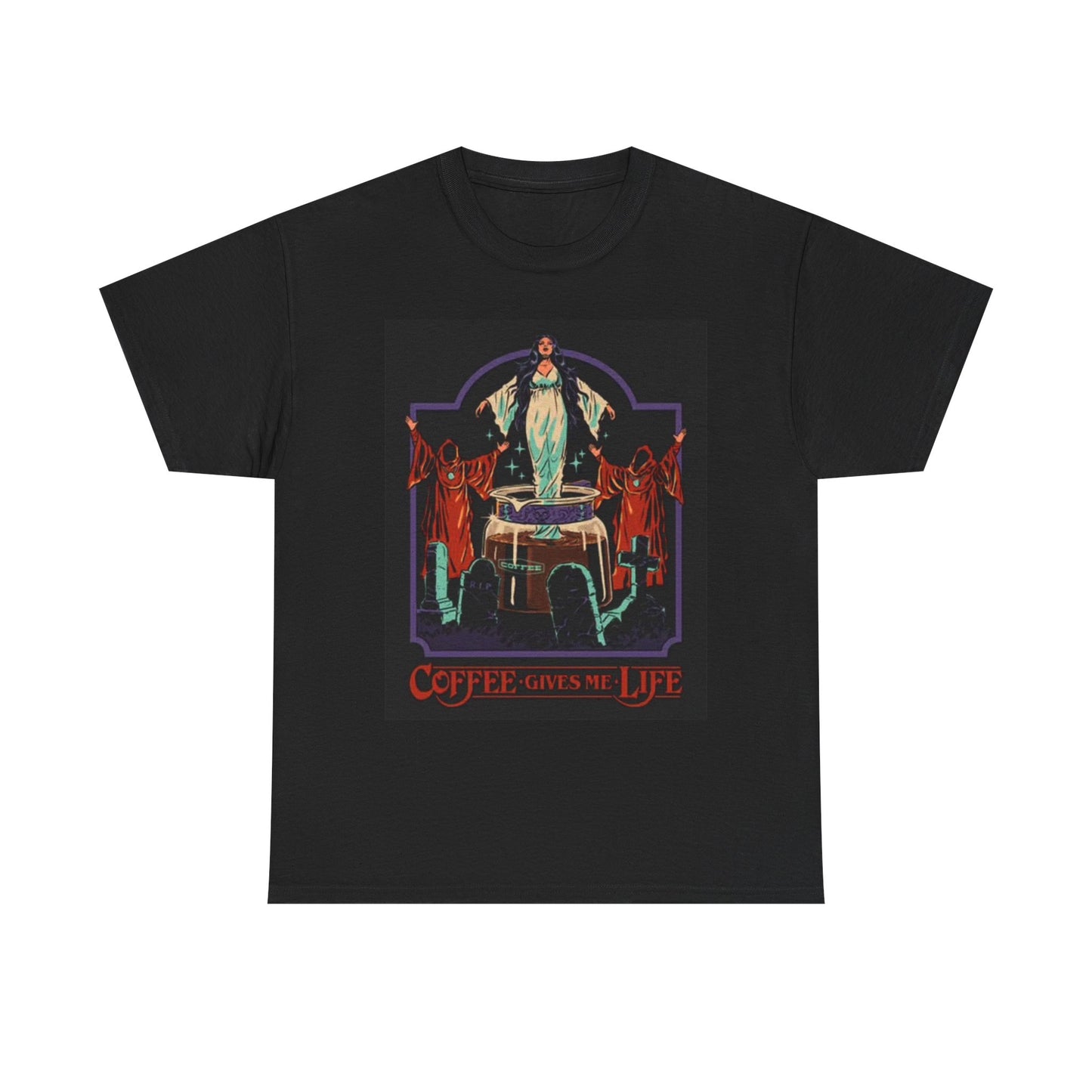 Coffee Gives Me Life Graphic T Shirt Funny Art Coffee Lover Gift Unisex