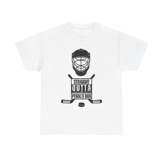 Funny Hockey Graphic T Shirt Penalti Box Unisex Heavy Cotton Tee