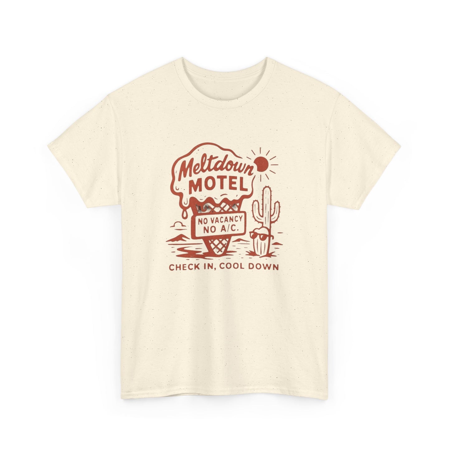Meltdown Motel Ice cream Vintage Graphic T Shirt Unisex Heavy Cotton Tee