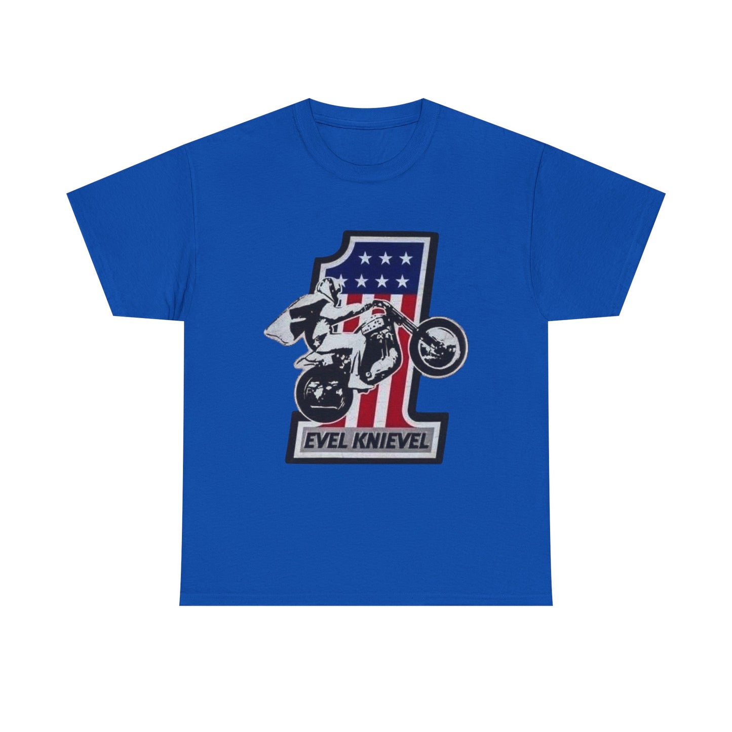 Evel Knievel Motorcycles Graphic T-Shirt Unisex Heavy Cotton Tee GIFT NEW
