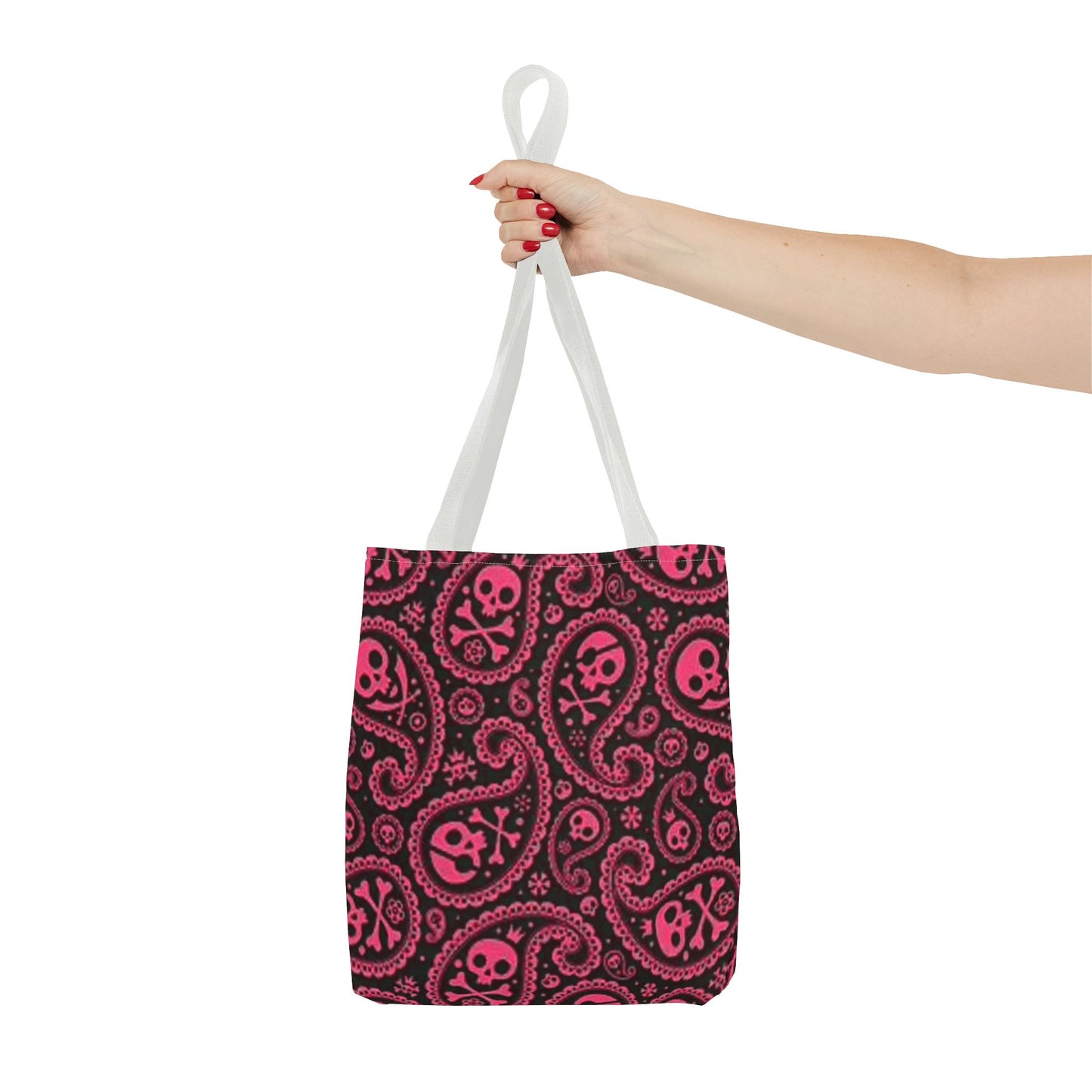 Pink Paisley Skulls Multi Color BRAND NEW MODERN Tote Bag (AOP)