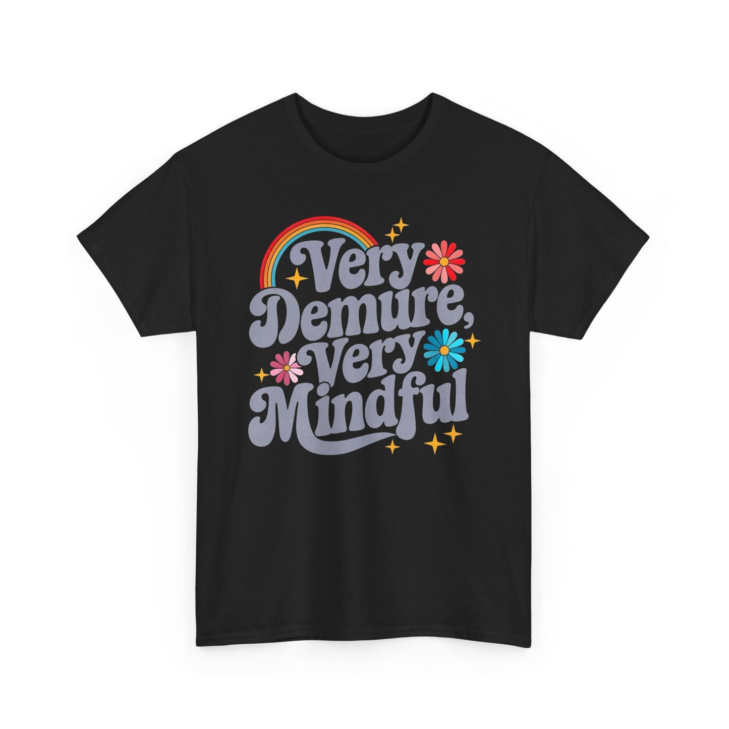 Very Demure Very Mindful Graphic T Shirt NEW ADULT Unisex Heavy Cotton Tee