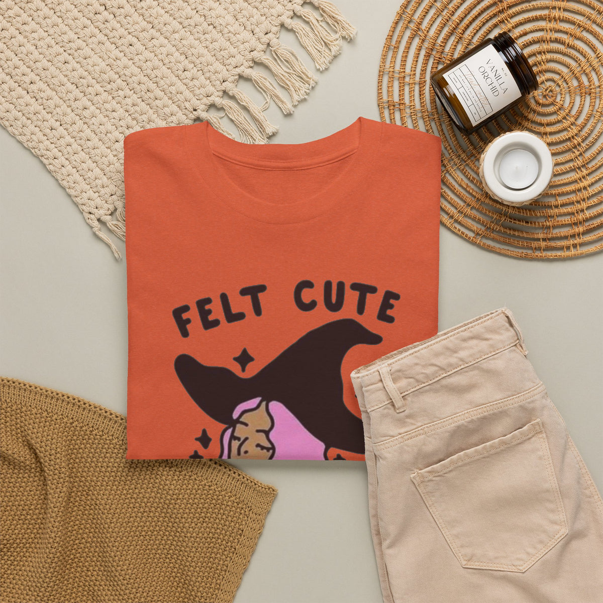 Funny Witch Graphic T Shirt Women's Felt Cute Jokes Heavy Cotton Tee