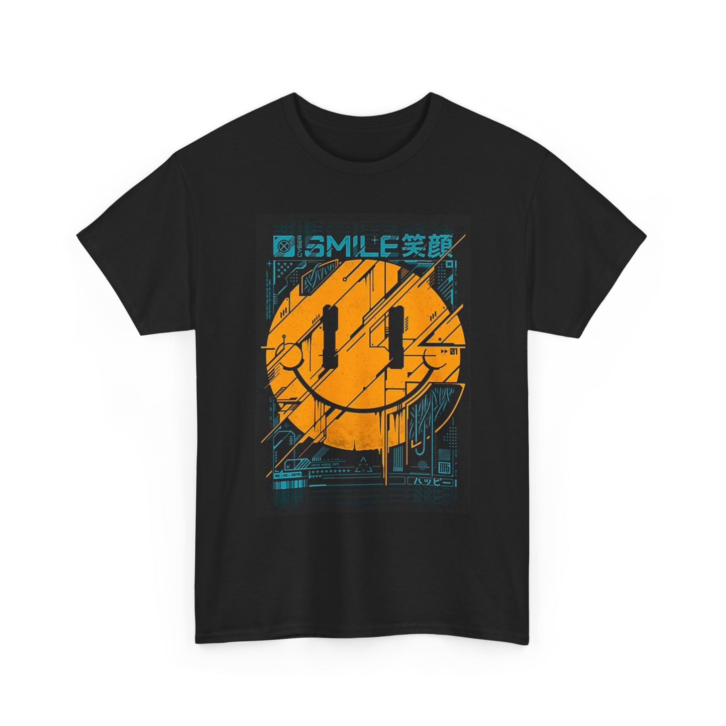 Smile Graphic T Shirt Retro Computers Future Unisex Heavy Cotton Tee