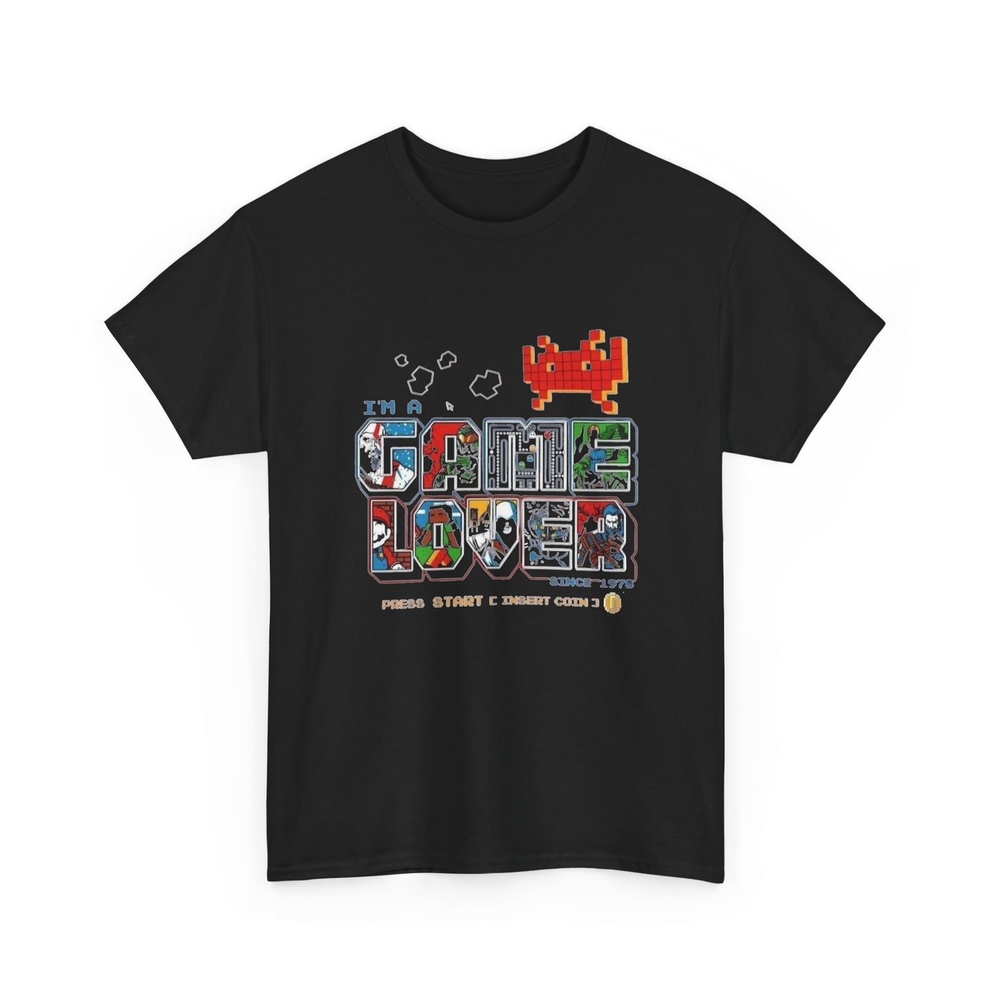 Game Over Graphic T Shirt NEW Vintage Unisex Heavy Cotton Tee