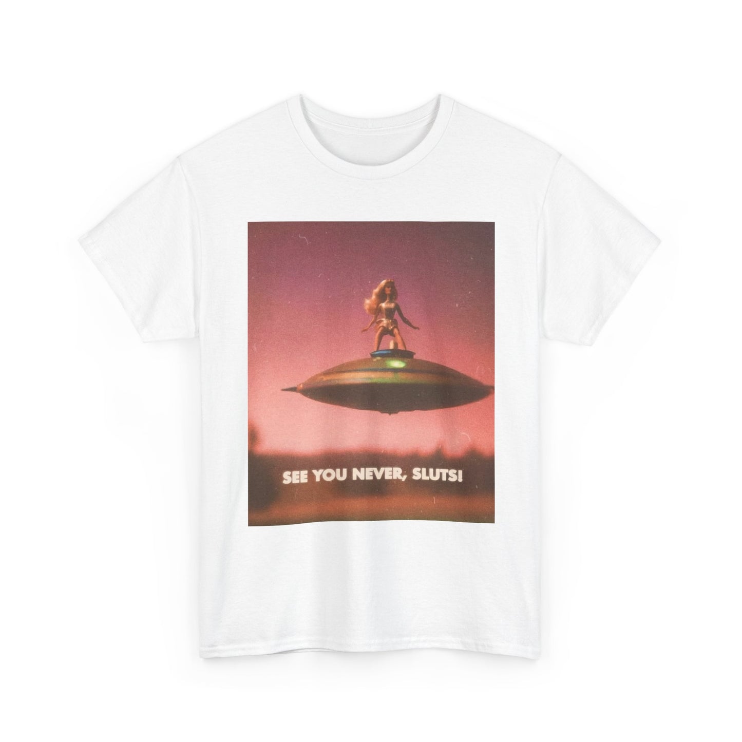 See You Never Sluts Funny Doll Graphic T Shirt NEW Adult Tee