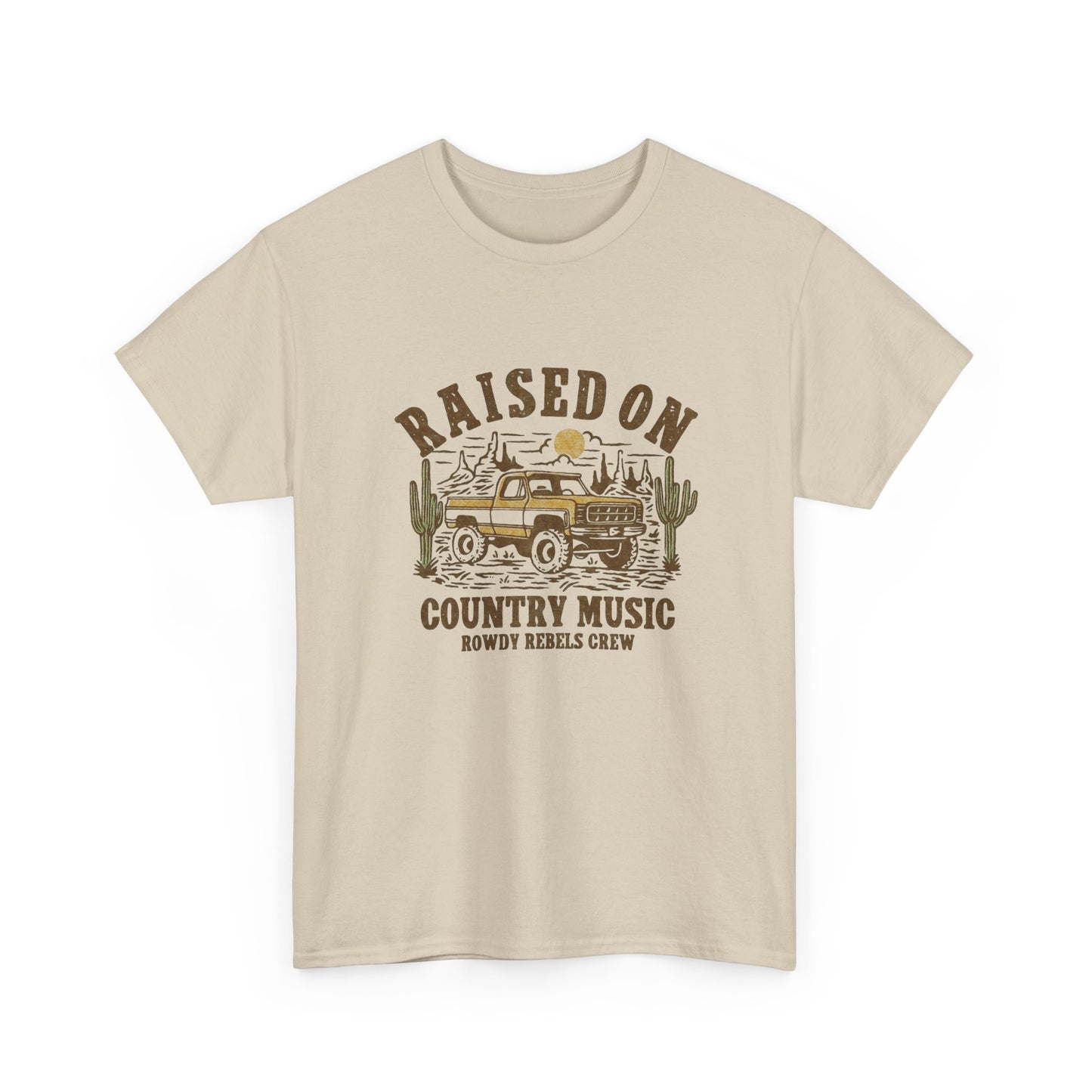 Square body Raised On Country Graphic T Shirt Unisex Heavy Cotton Tee