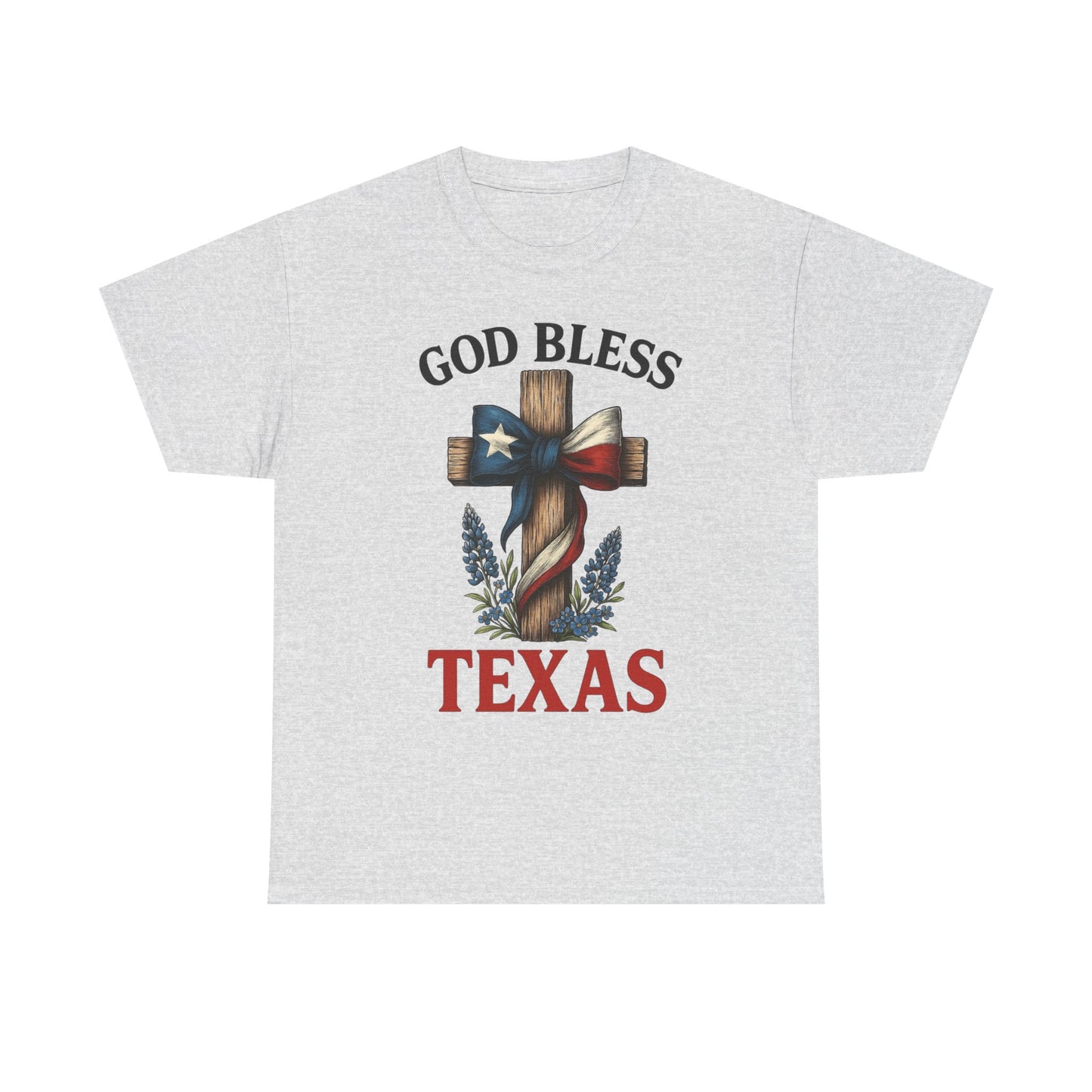 God Bless Texas Graphic T Shirt Unisex Heavy Cotton Tee GIFT