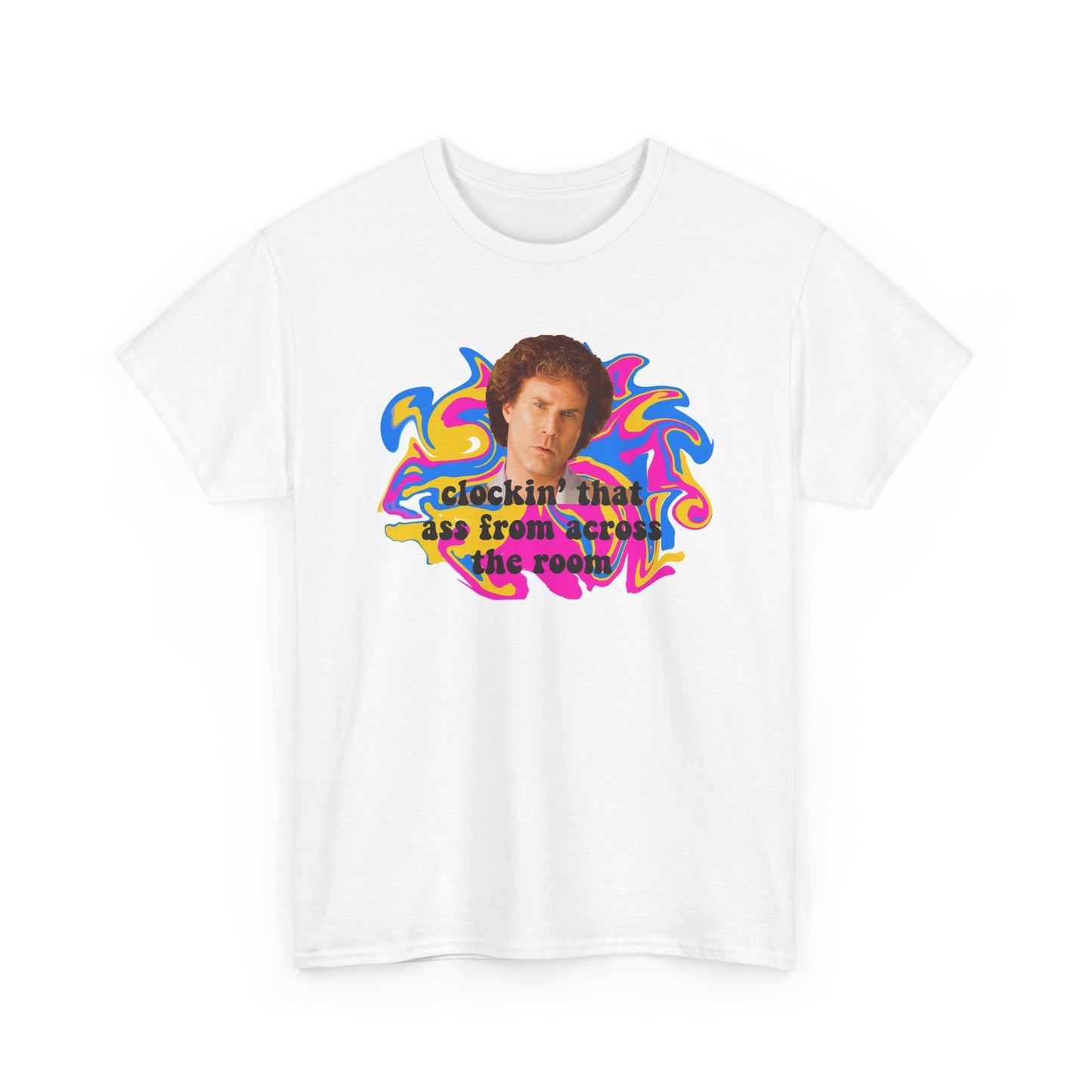 Will Ferrell Clocking That Ass Jackie Moon T Shirt BRAND NEW Apparel Graphic Tee