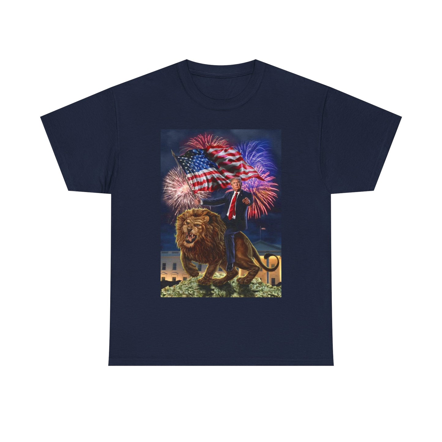 Trump American Flag Tshirt Funny Gift 2024 President Unisex Heavy Cotton Tee