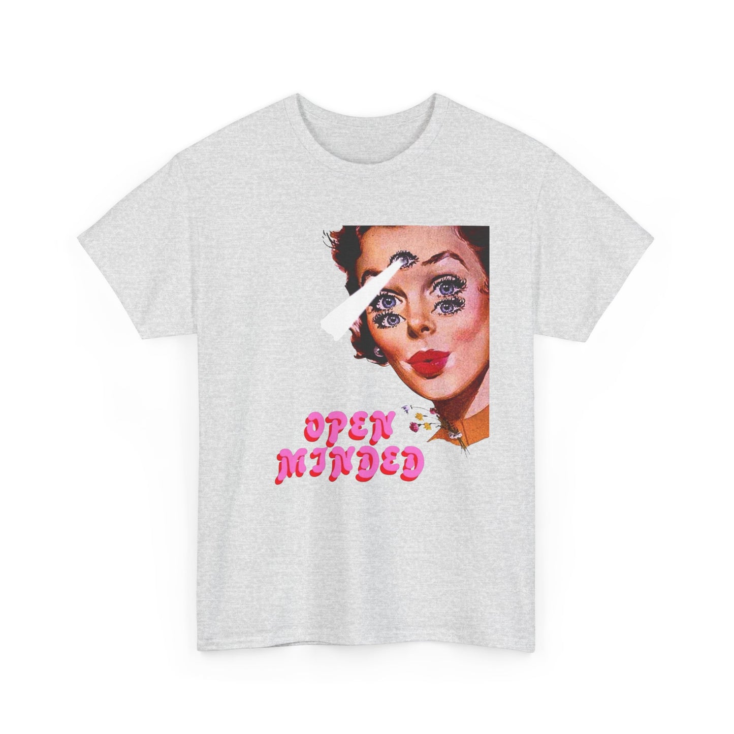Open Minded Vintage Graphic T-Shirt Comfy Cotton Tee Brand NEW