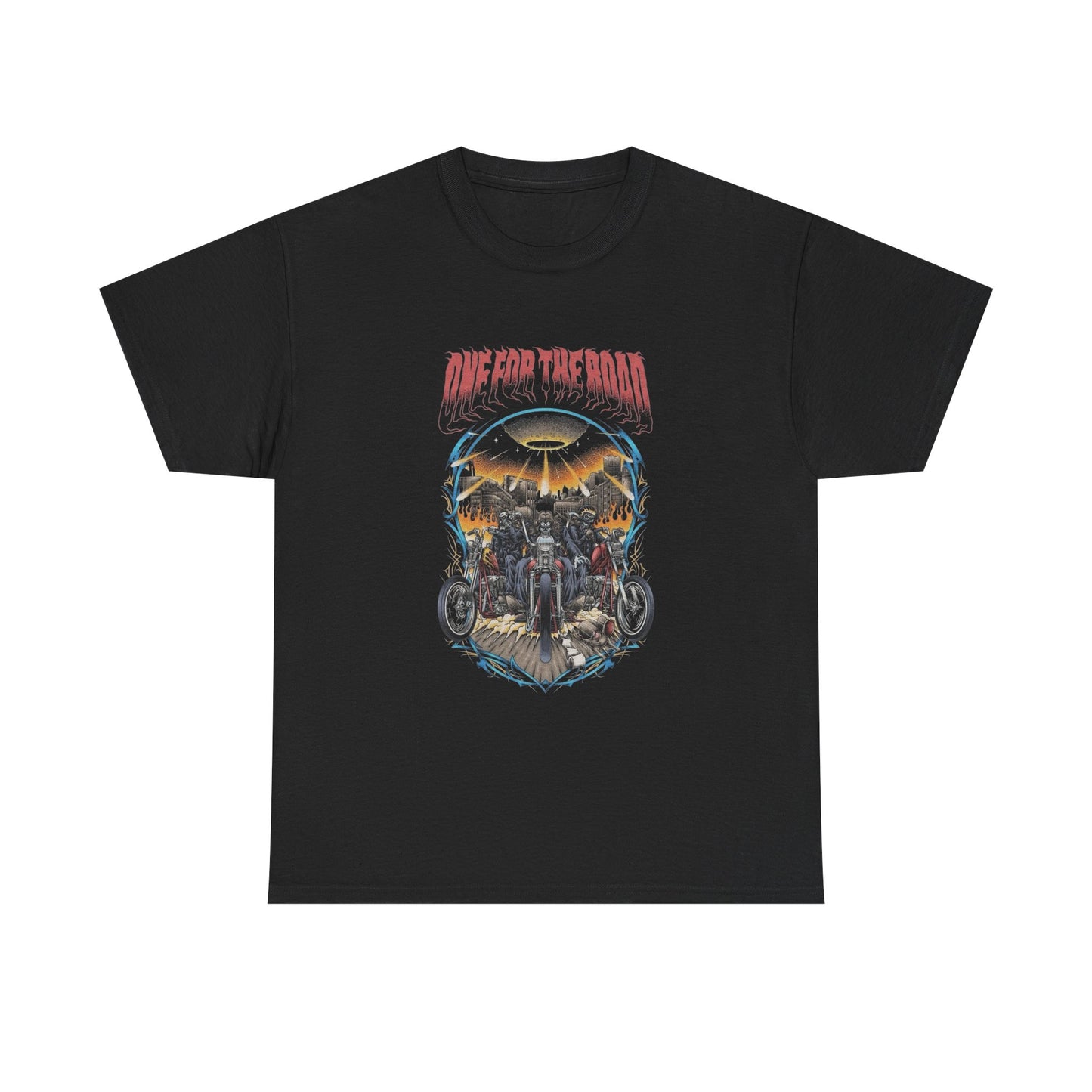 One For The Road Motorcycles Indian Graphic T Shirt Unisex Heavy Cotton Tee