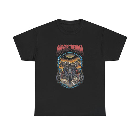 One For The Road Motorcycles Indian Graphic T Shirt Unisex Heavy Cotton Tee