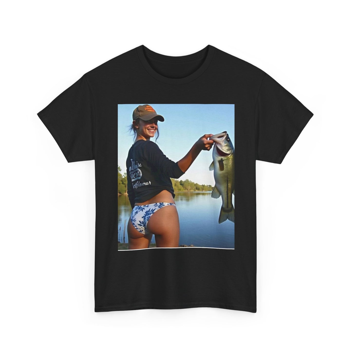 Fishing Babes Outdoors Graphic T Shirt S-5XL Unisex Heavy Cotton Tee