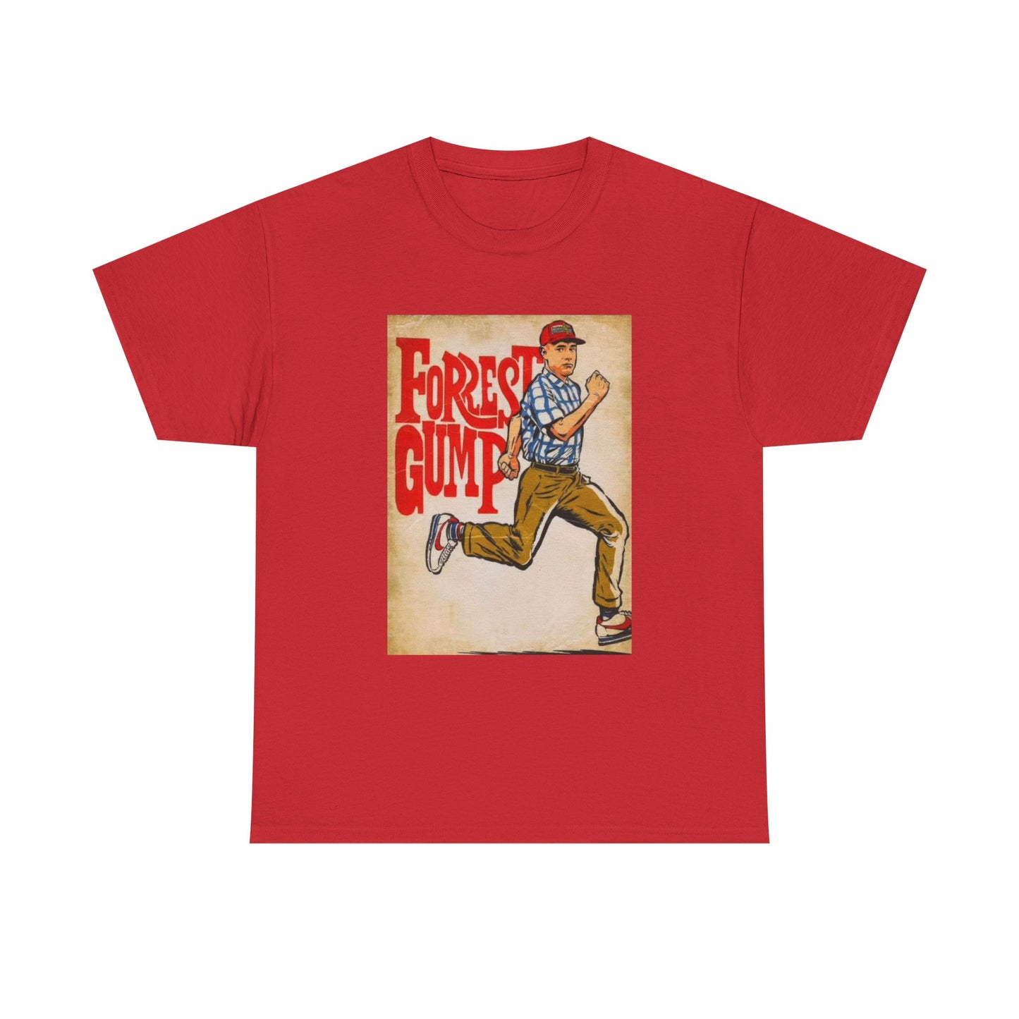 Forrest Gump Tshirt Vintage Retro Movie Poster Unisex Heavy Cotton Tee