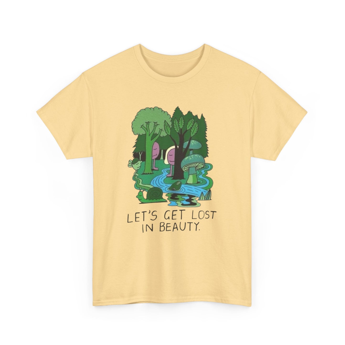 Lets Get Lost In Beauty Graphic T Shirt NEW Adult Unisex Heavy Cotton Tee