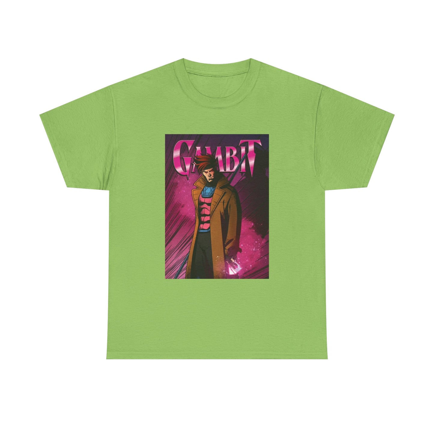Gambit Tshirt Vintage Anime Cartoon Graphic Neon Unisex Heavy Cotton Tee