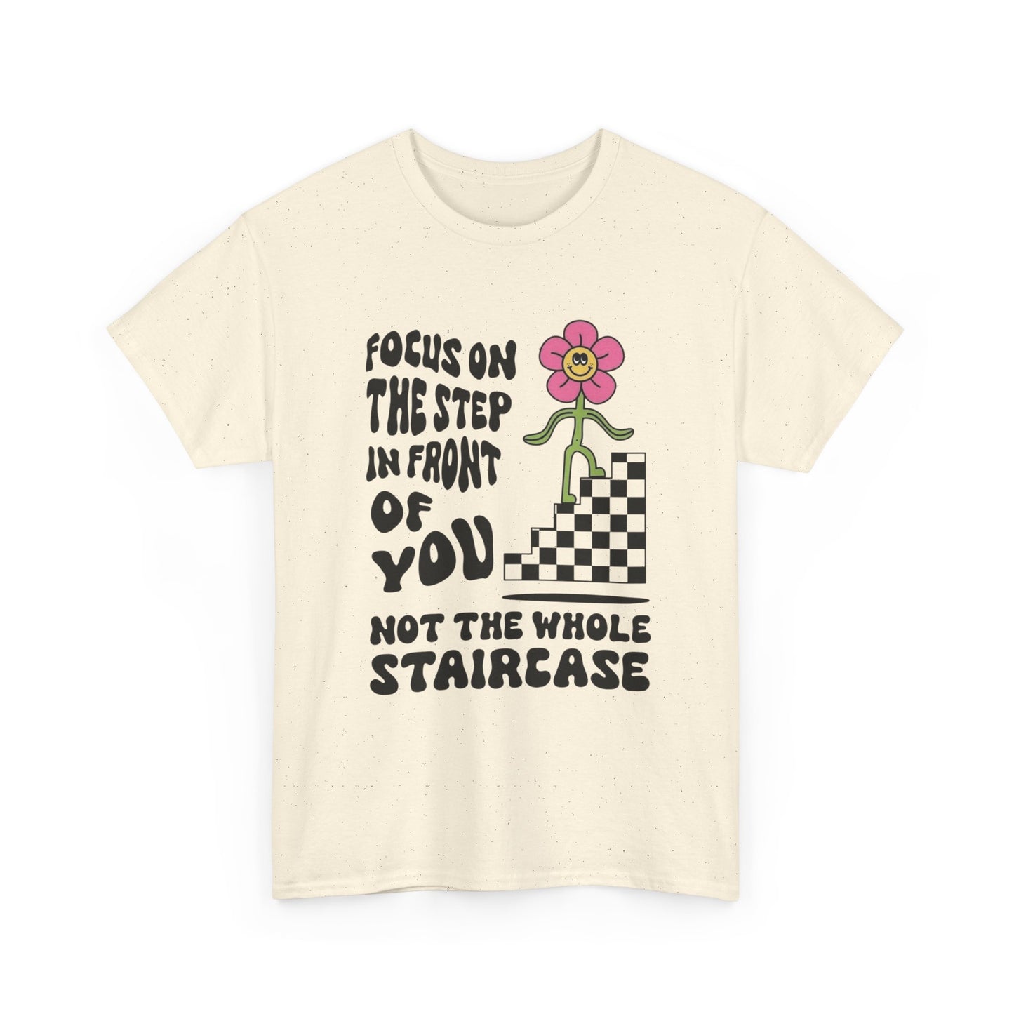 Focus On The Next Step Graphic T-Shirt Cotton Tee New Gift Vintage