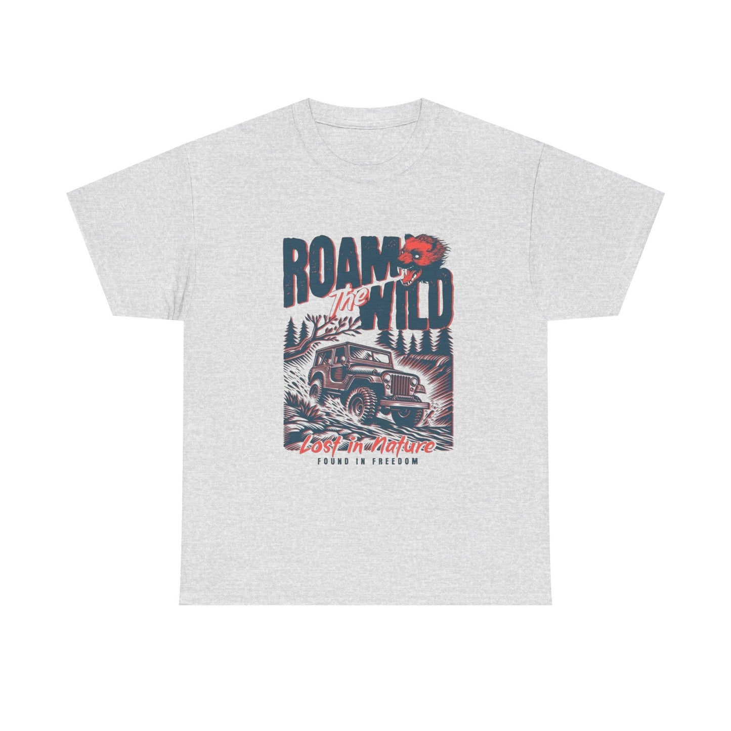 Roam The Wild Adventure Graphic T Shirt Unisex Heavy Cotton Tee