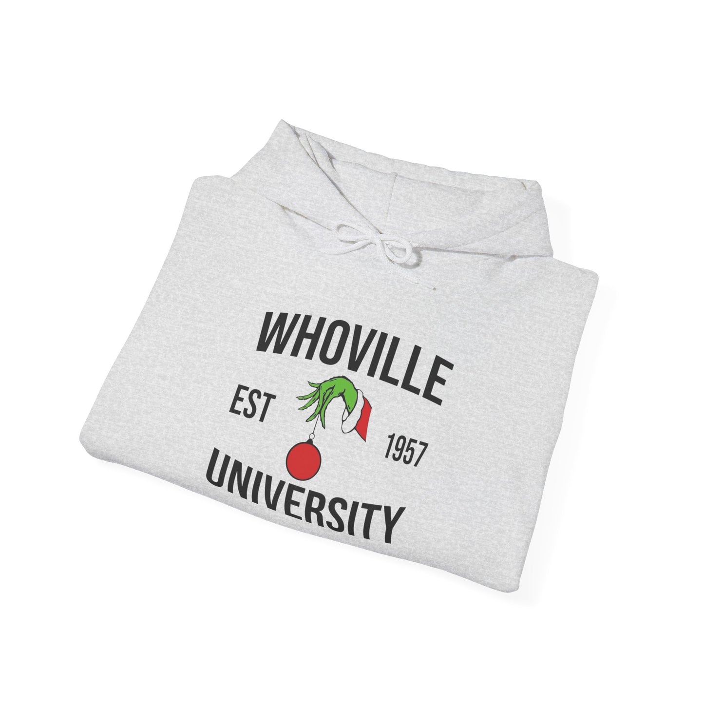 Whoville University The Grinch Graphic Hoodie Heavy Blend™ Hooded Sweatshirt