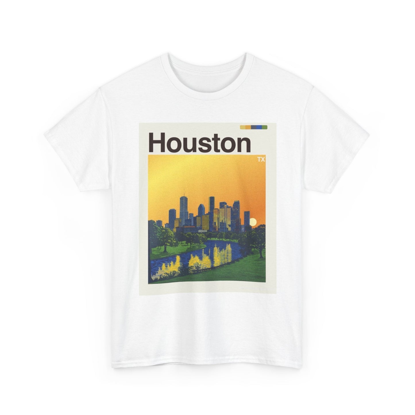 Houston Skyline Graphic T Shirt Cotton Tee Apparel New