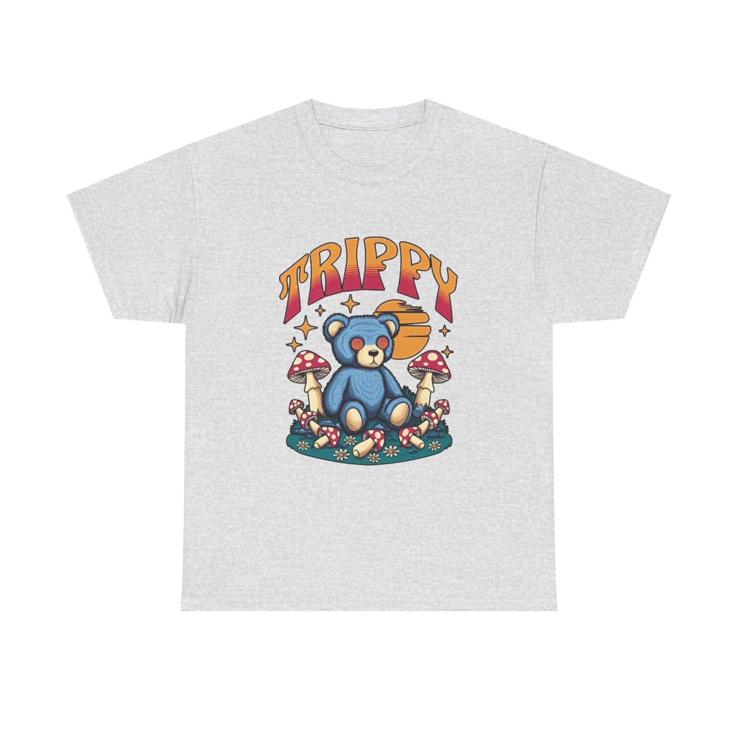 Trippy Bear Graphic T-Shirt Men's Women's Heavy Cotton Tee NEW GIFT