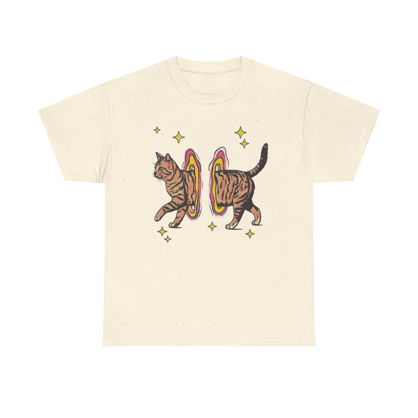 Funny Cat Graphic T Shirt Unisex Heavy Cotton Tee