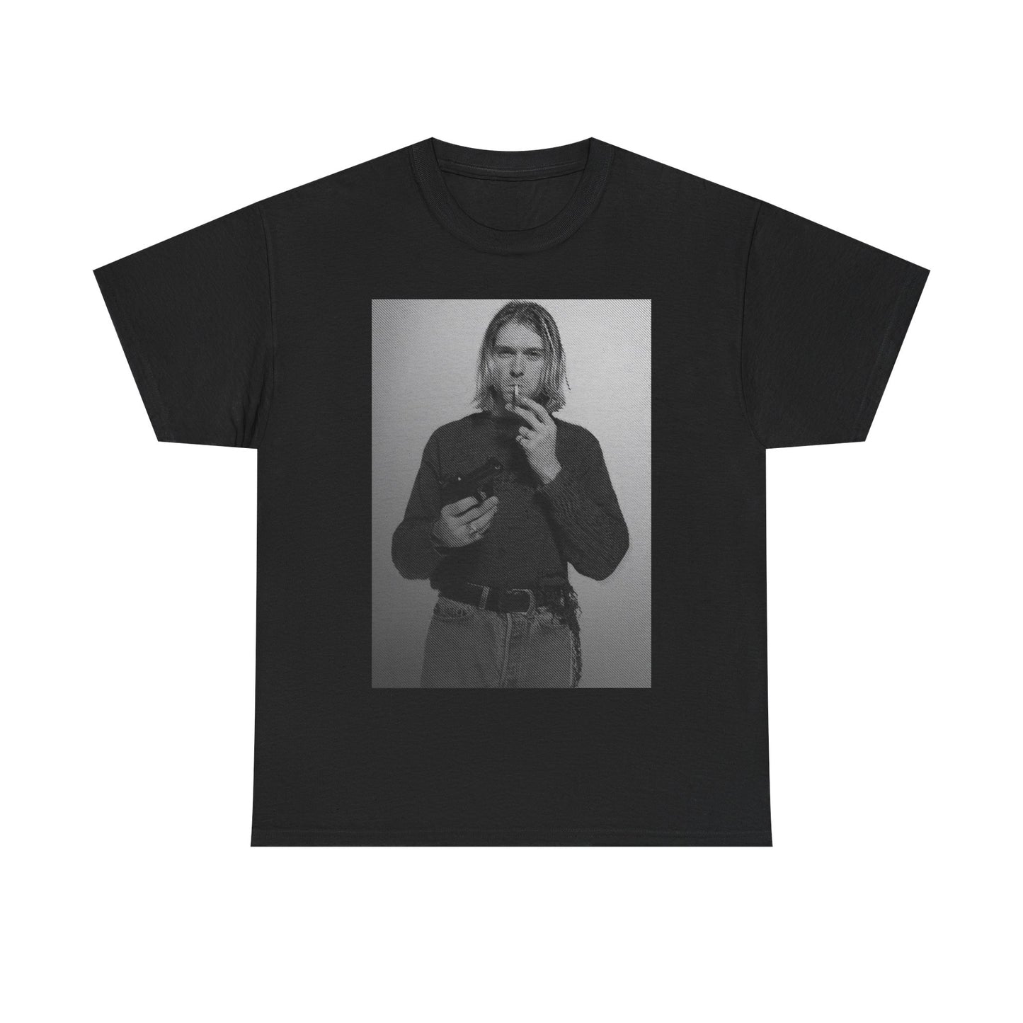 Kurt cobain T-shirt nirvana Seattle model grunge scene Unisex Heavy Cotton Tee