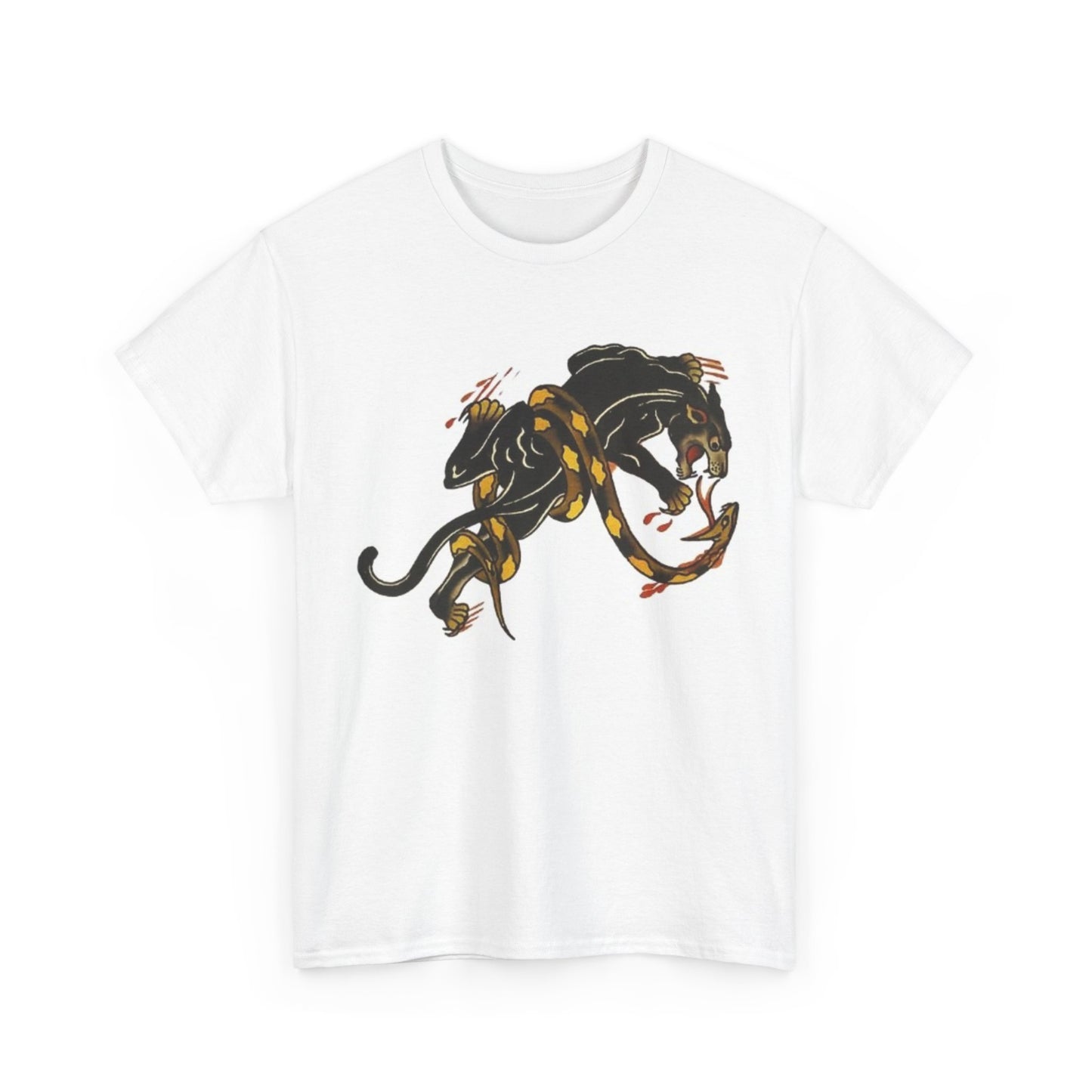 Sailor Jerry T-shirt vintage tattoo art panther navy rum Unisex Heavy Cotton Tee