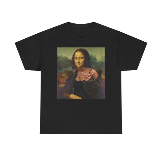 Mona Lisa Painting Funny Graphic T Shirt NEW S-5XL Unisex Heavy Cotton Tee