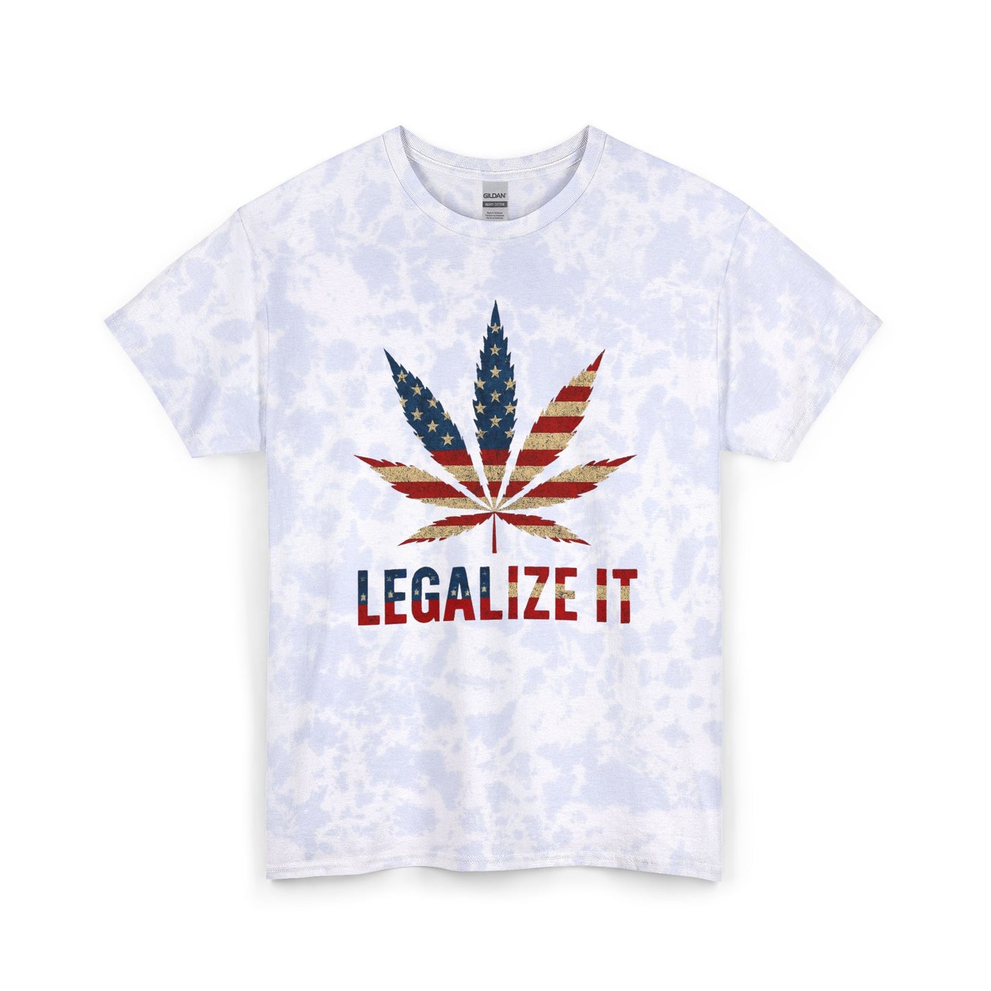 Legalize It Funny Pot Smoker Graphic T Shirt American Flag Unisex Tie Dye Cotton