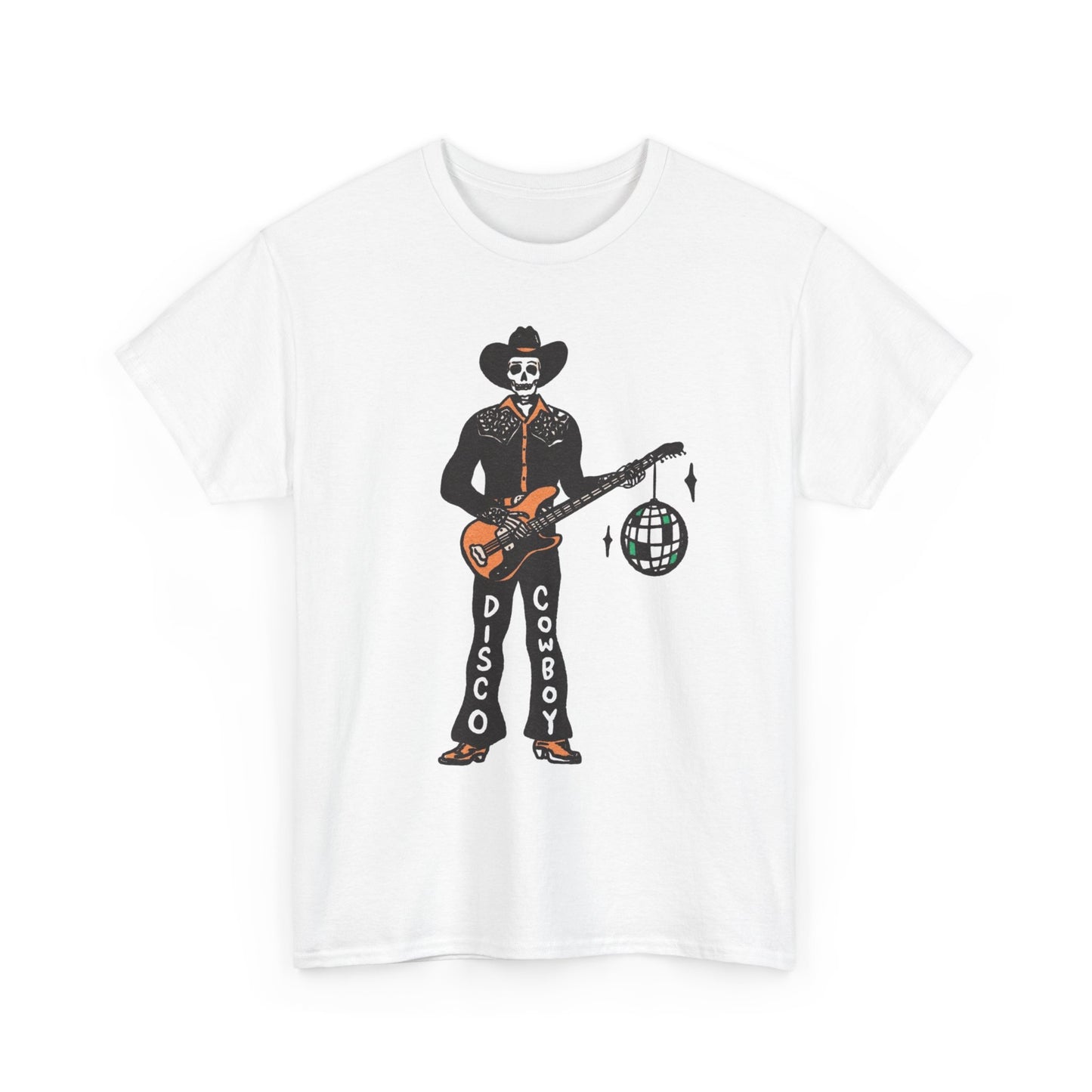 Disco Cowboy Graphic T Shirt Unisex Heavy Cotton Tee