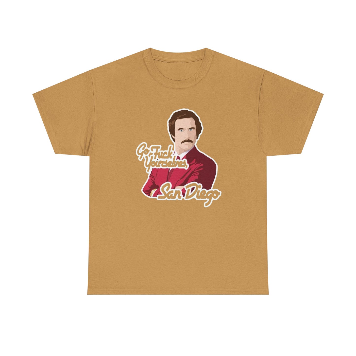 Anchorman Ron Burgundy San Diego Graphic T Shirt Unisex Heavy Cotton Tee