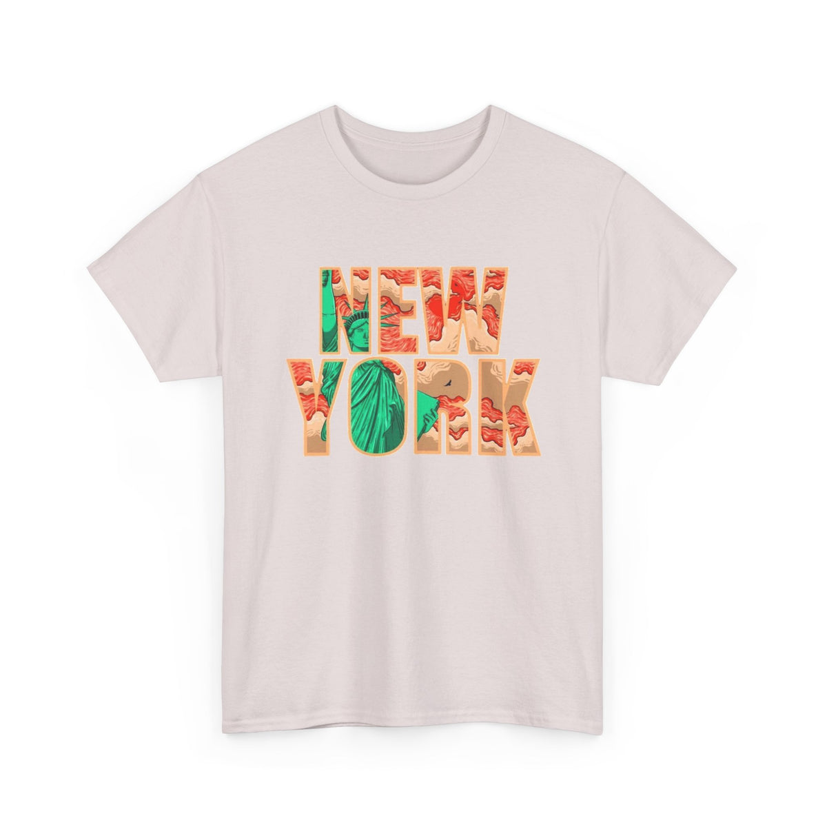 New York City Art Graphic T Shirt Men's Retro Heavy Cotton Tee