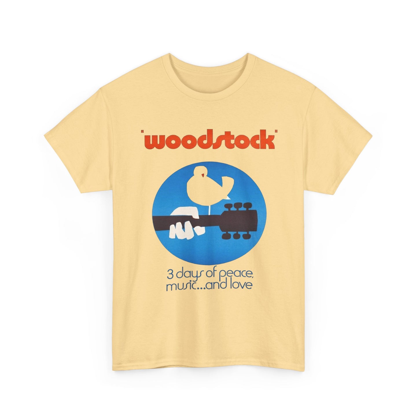Woodstock Music Love Peace 69 Graphic T-Shirt Cotton Tee New Gift Vintage