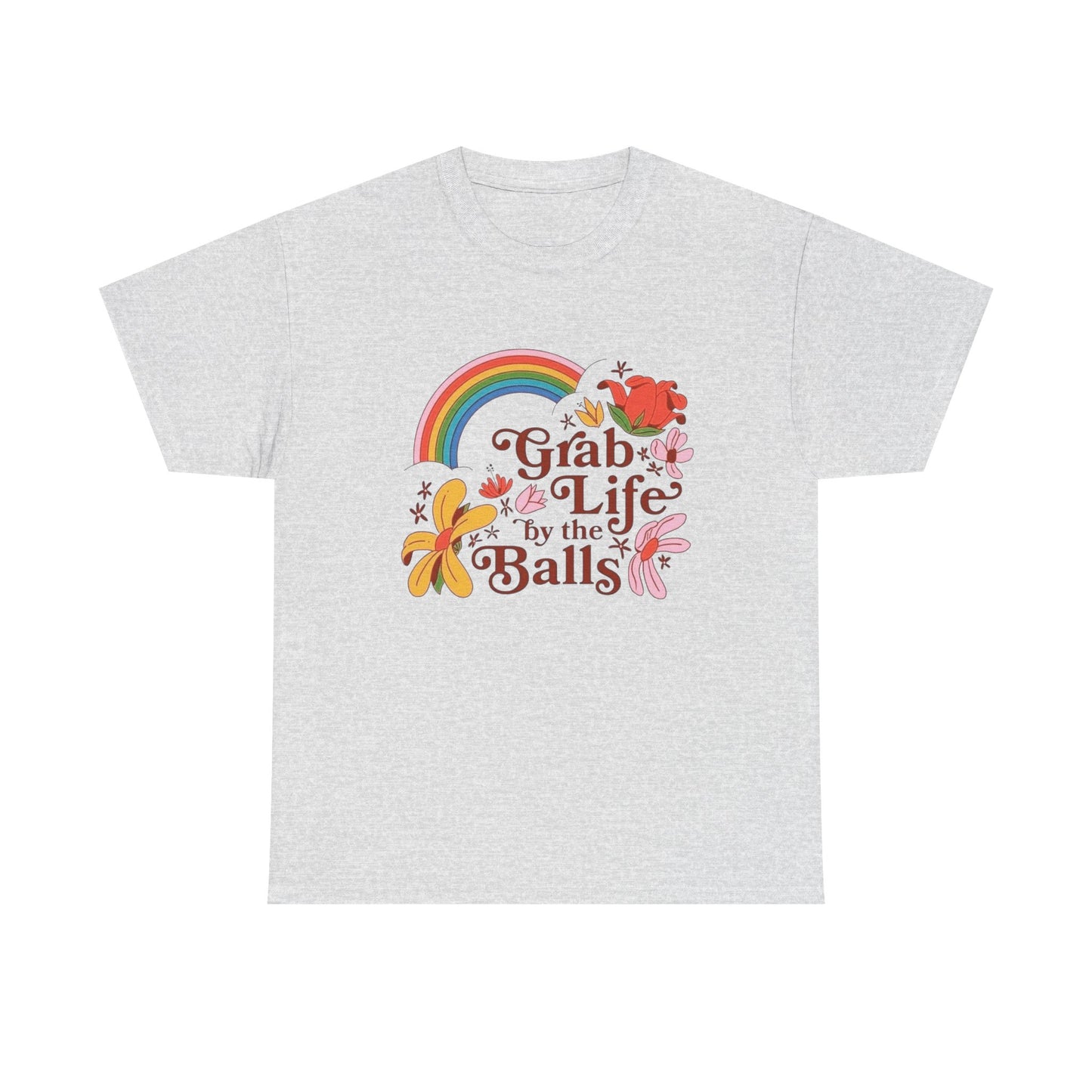 Grab Life By The Balls Graphic T Shirt NEW Adult Unisex Heavy Cotton Tee