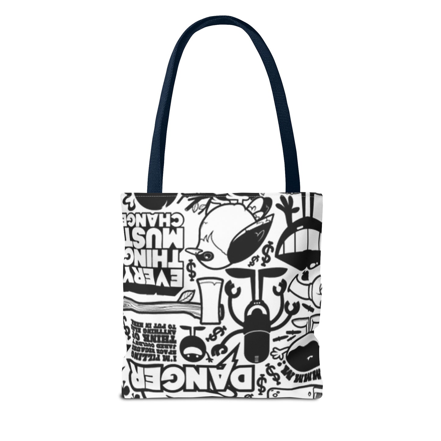 Black And White Stickers All Over BRAND NEW Purse, Pocketbook,Travel Tote Bag