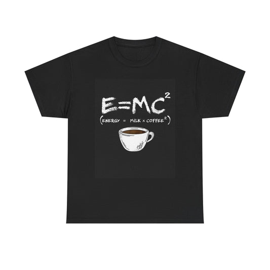 Coffee Equals Energy T Shirt Graphic Funny Unisex Heavy Cotton Tee
