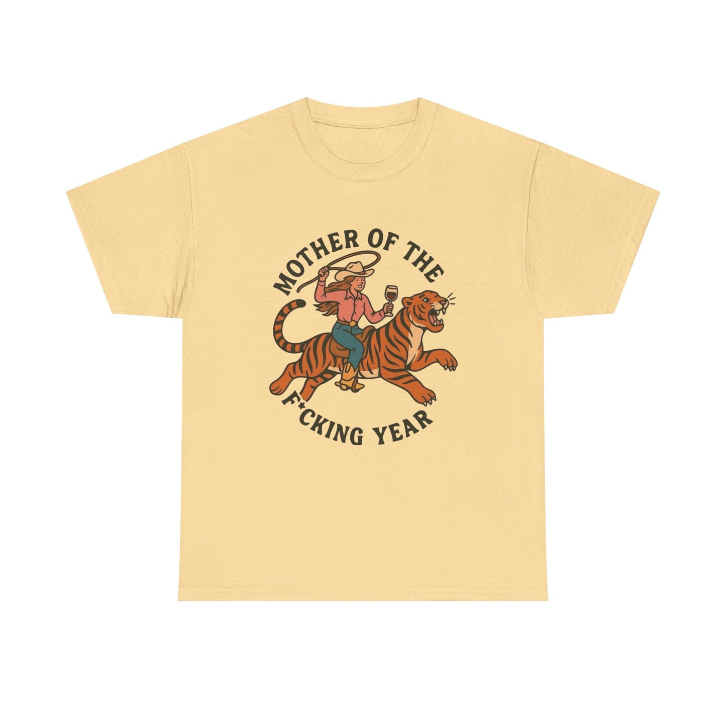 Mother Of The Year Graphic T Shirt NEW Vintage Unisex Heavy Cotton Tee