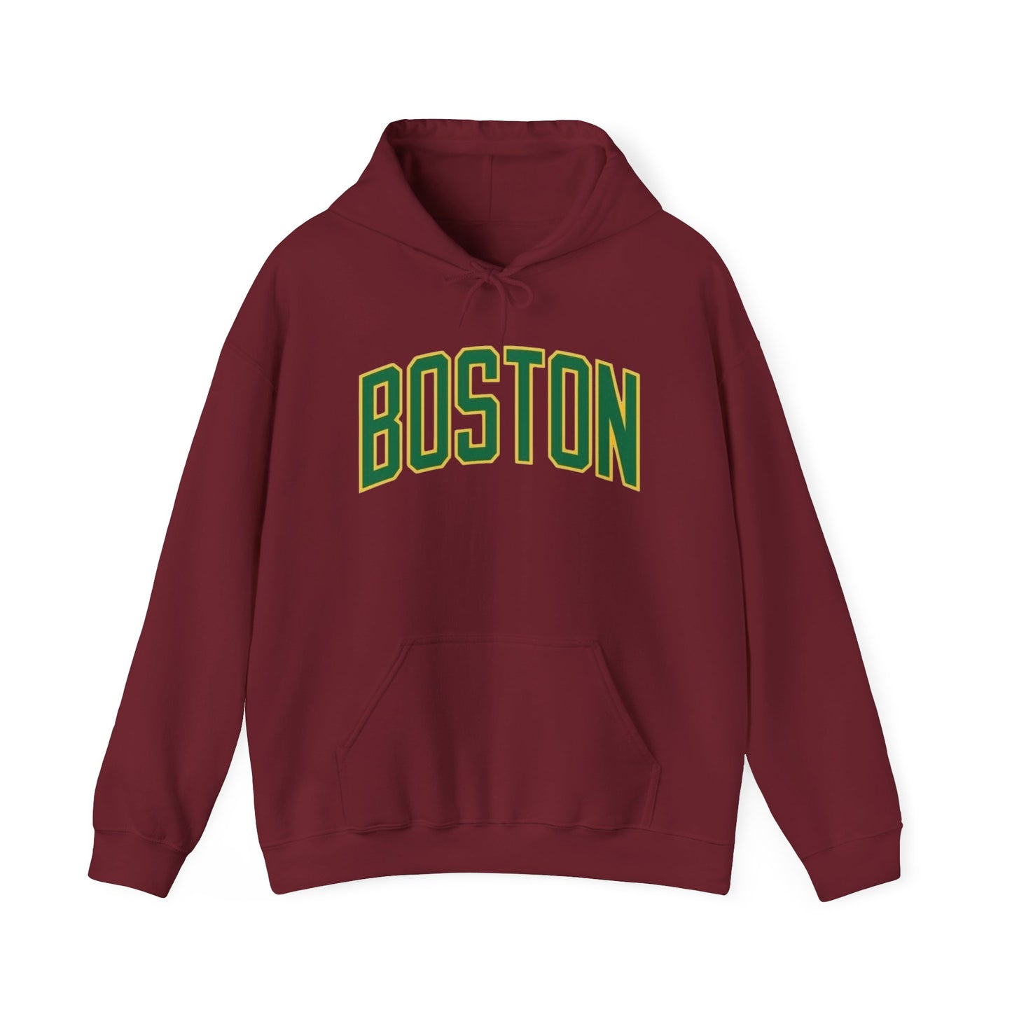 Boston Logo Graphic Hoodie Heavy Blend Sweatshirt NEW