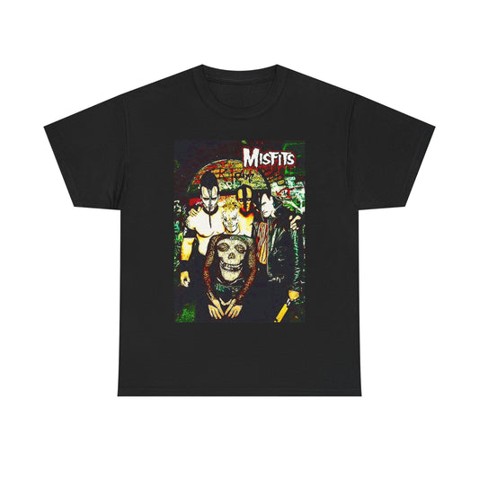 Misfits Tshirt Paint Graphic Rock Band Vintage Art Unisex Heavy Cotton Tee