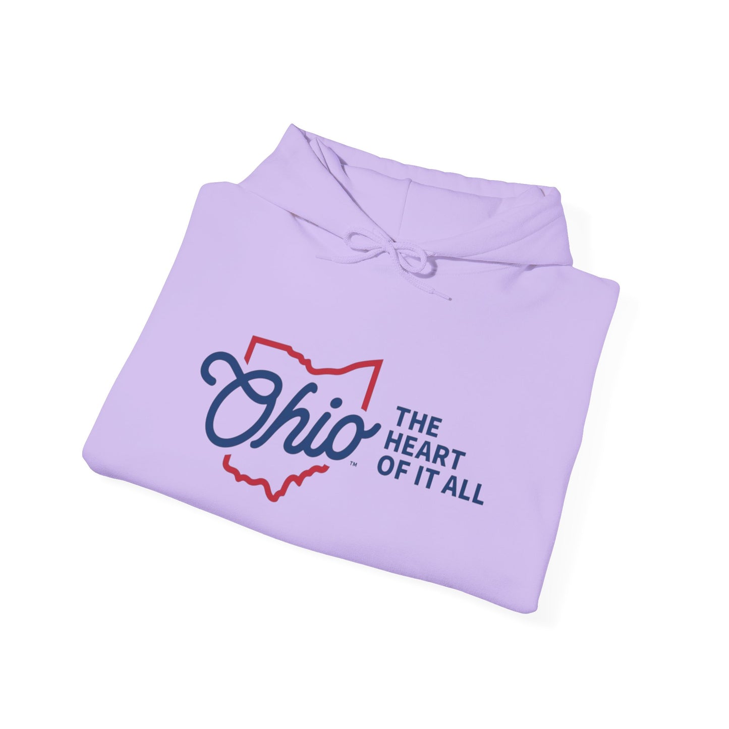 Ohio The Heart Of It All Graphic Hoodie Unisex Heavy Blend™ Hooded Sweatshirt