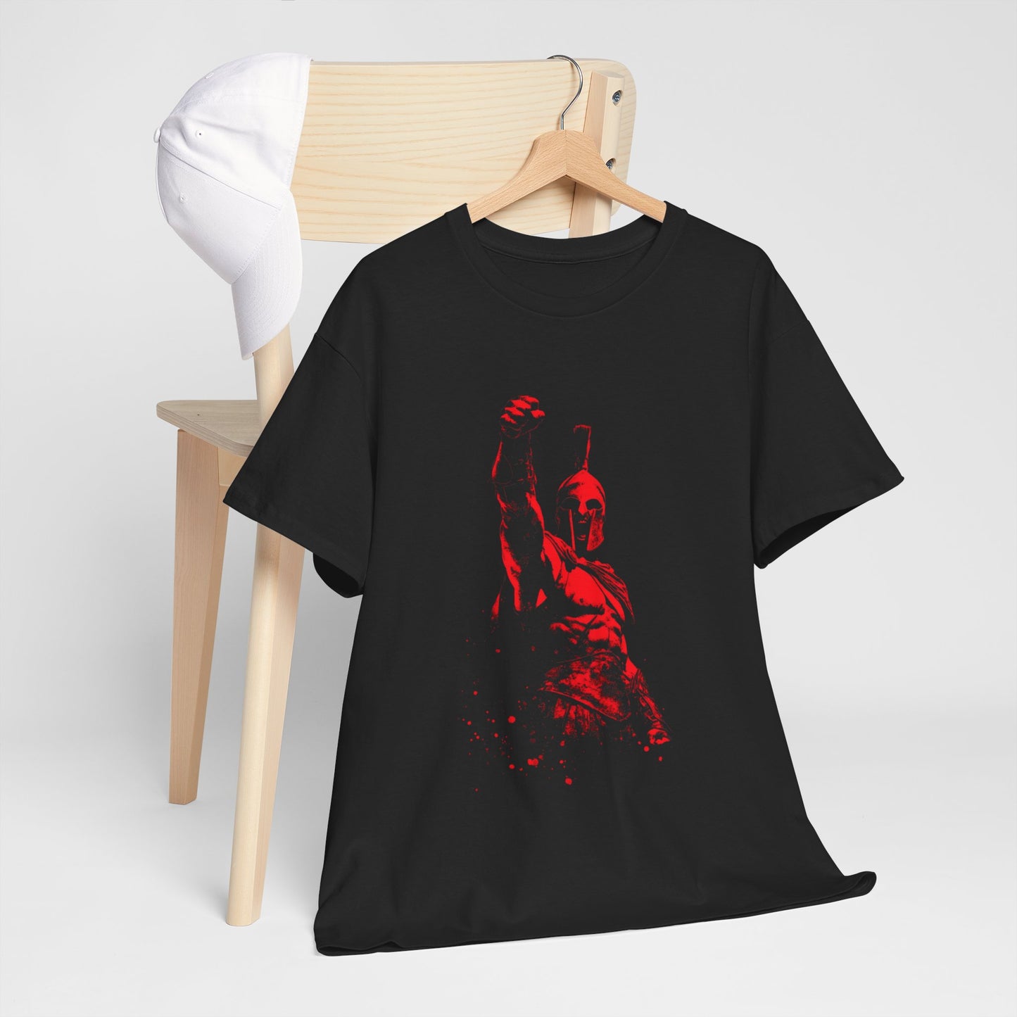 Spartan Warrior Battle Cry Graphic T Shirt Unisex Heavy Cotton Tee