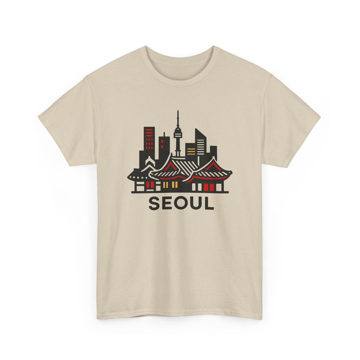 Seoul South Korea Graphic T Shirt Men's Heavy Cotton Tee