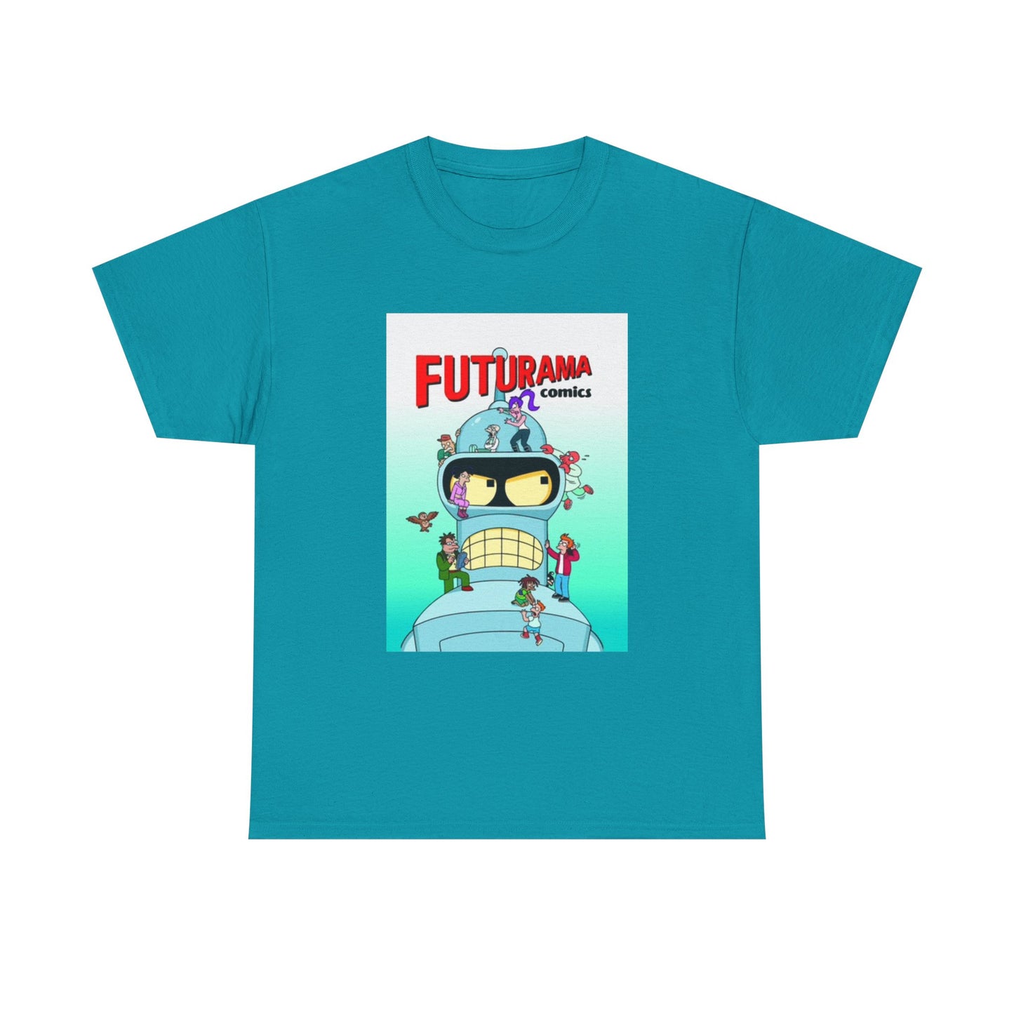 Futurama Shirt Bender Tv Series Graphic Funny Cartoon Unisex Heavy Cotton Tee