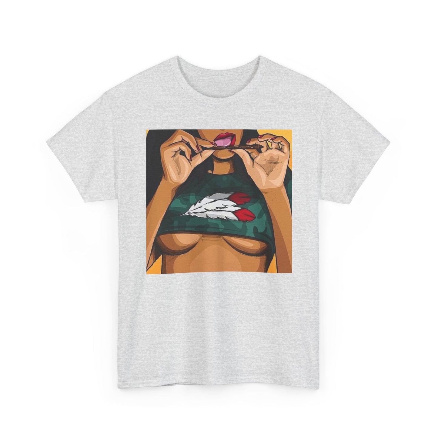 Rolling A Blunt Graphic T-Shirt Women's Heavy Comfy Cotton Tee