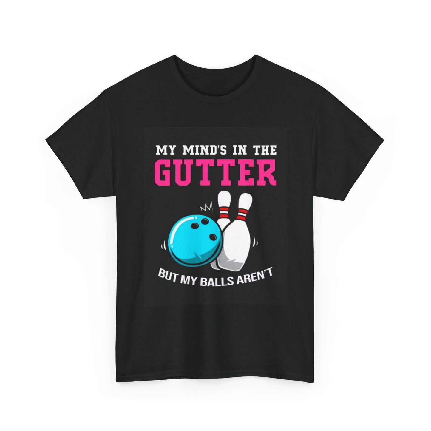 Minds In The Gutter Bowling Shirt Funny Graphic Jokes Unisex Heavy Cotton Tee