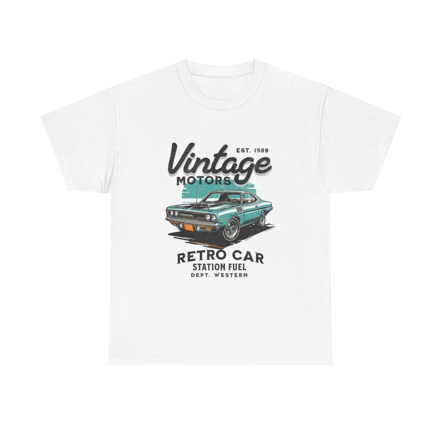 Vintage Motors Graphic T Shirt Retro Muscle Cars Unisex Heavy Cotton Tee